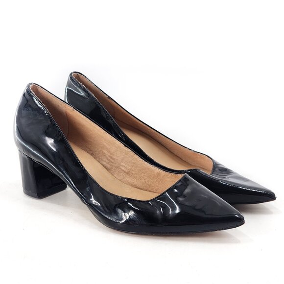 KATE SPADE Patent Leather Pointed Toe Pump Black - Picture 1 of 8